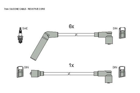 Комплект кабелiв запалювання STARLINE ZK 5262