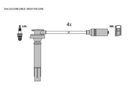 Комплект кабелiв запалювання STARLINE ZK 5702