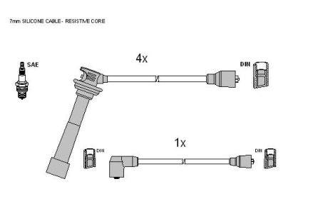 Комплект кабелiв запалювання STARLINE ZK 6354