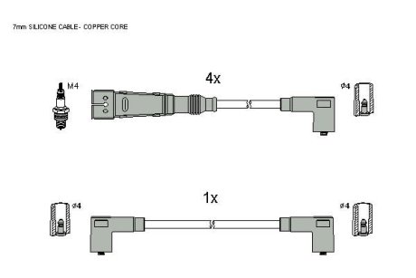 Комплект кабелiв запалювання STARLINE ZK 6451