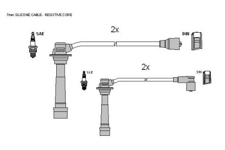 Комплект кабелiв запалювання STARLINE ZK 7512