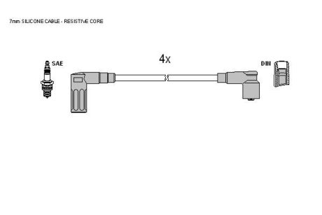 Комплект кабелiв запалювання STARLINE ZK 7764