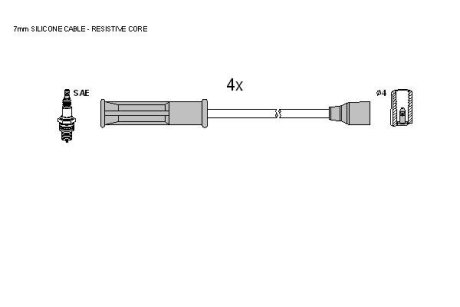 Комплект кабелiв запалювання STARLINE ZK 8324