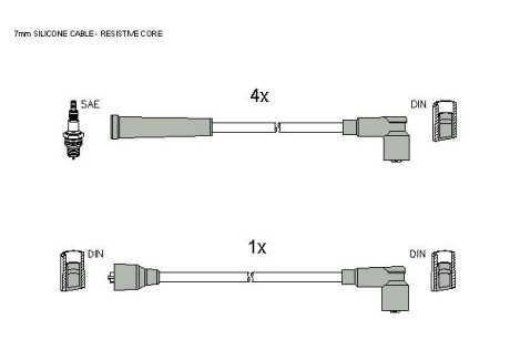 Комплект кабелiв запалювання STARLINE ZK 8354