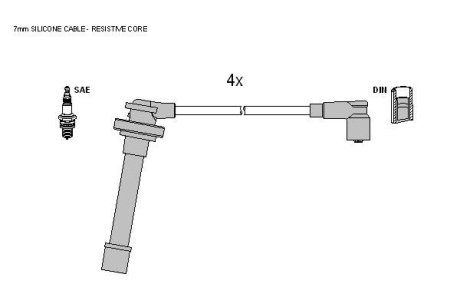 Комплект кабелiв запалювання STARLINE ZK 8394