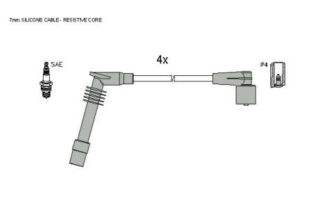 Комплект кабелiв запалювання STARLINE ZK 8532