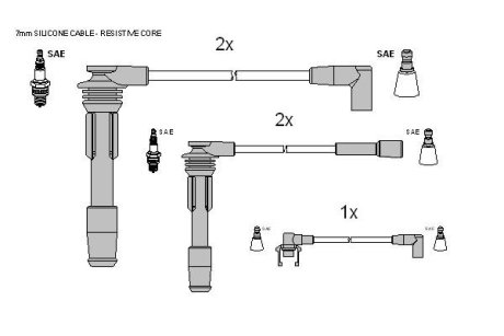 Комплект кабелiв запалювання STARLINE ZK 8914