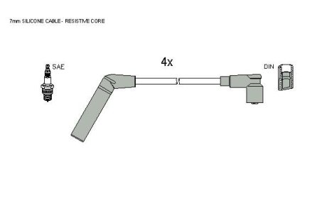 Комплект кабелiв запалювання STARLINE ZK 8924