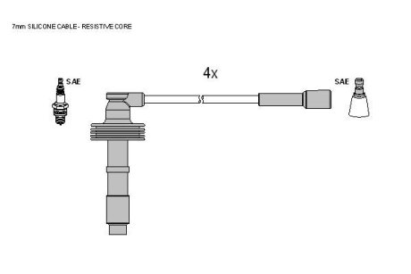 Комплект кабелiв запалювання STARLINE ZK 9084