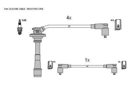 Комплект кабелiв запалювання STARLINE ZK 9154