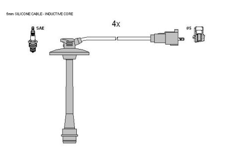 Комплект кабелiв запалювання STARLINE ZK 9188