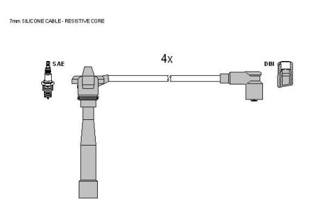 Комплект кабелiв запалювання STARLINE ZK 9882