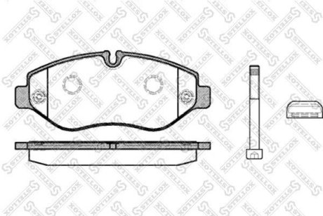 Колодки гальмівні дискові передні IVECO DAILY IV 29/35/40/45/50/60/65 05/2006- STELLOX 001093B-SX