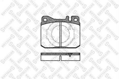 Колодки гальмівні Mercedes 123/126 2.0-3.0 79-85 17, STELLOX 021 040-SX