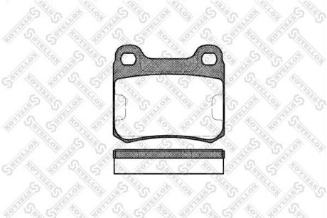 Колодки гальмівні дискові задні (ПРОИЗВОДСТВО ТУРЦИЯ)MERCEDES 190 (W201) 04/1984-08/1988, C-CLASS (W202) 03/1993-05/2000, E-CLASS (W124) 1993-1995, COUPE (C124) 03/1987-1993 STELLOX 168000-SX