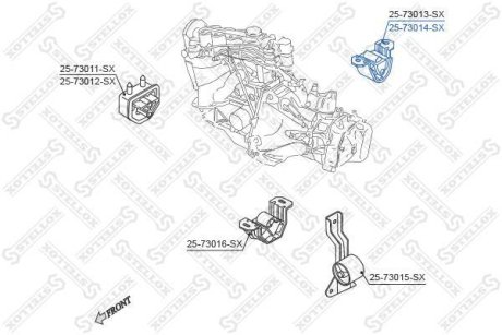 Опора двигуна задня Daewoo Lanos/Opel Kadett E STELLOX 2573014SX