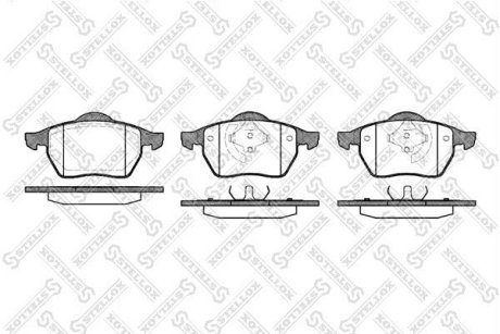 Колодки гальмівні дискові передні AUDI A3 (8L1) 12/1996-05/2003, AUDI A4 (8D2, B5) 11/1994-11/2000, AUDI A4 Avant (8D5, B5) 07/1995-09/2001 STELLOX 401001B-SX