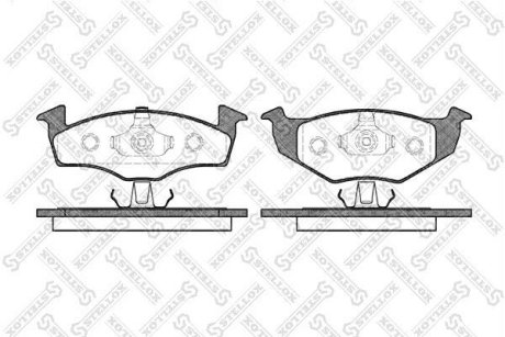 Колодки гальмівні дискові передні SEAT CORDOBA (6K1, 6K2) 02/93 - 10/99, CORDOBA Vario (6K5) 08/96 - 06/99, IBIZA II (6K1) 03/93 - 08/99, TOLEDO I (1L) 01/91 - 10/99 STELLOX 620020B-SX