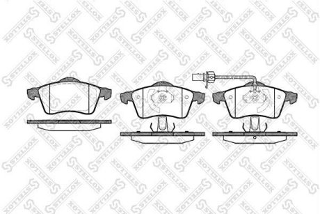 Гальмівні колодки, дискове гальмо (набір) STELLOX 629001BSX