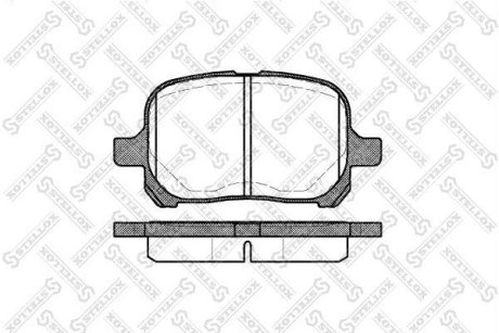 Колодки гальмівні дискові передні TOYOTA CAMRY (V20) 2.2I, 3.0I 08/1996-11/2001, TOYOTA AVALON (MCX10) 09/1994-08/1999 (с 09/1997 -), TOYOTA AVALON (MCX20) 08/1999-01/2005 STELLOX 632000-SX