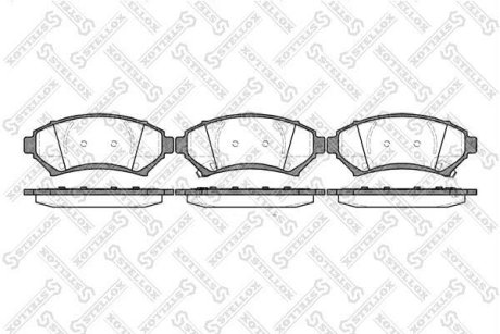 Колодки гальмівні дискові передні Pontiac Trans Sport 97>/Bonneville 00-05, Cadillac Deville 97-05 STELLOX 652002B-SX