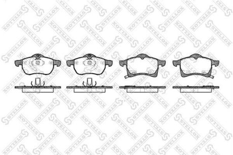 Гальмівні колодки, дискове гальмо (набір) STELLOX 694002BSX