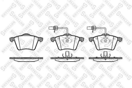 Гальмівні колодки, дискове гальмо (набір) STELLOX 732002BSX