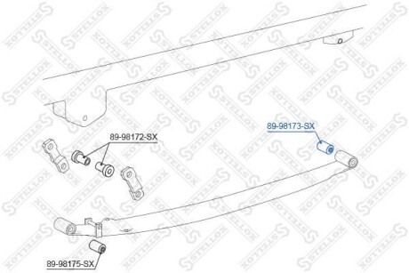 Сайлентблок ресори передній STELLOX 8998173SX