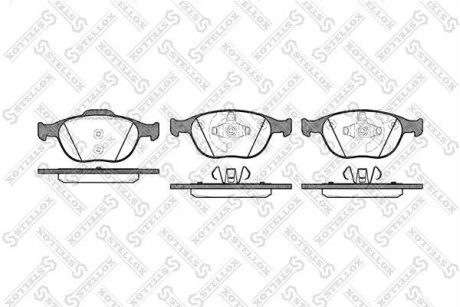 Гальмівні колодки, дискове гальмо (набір) STELLOX 995000SX