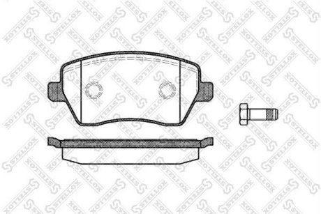 Колодки гальмівні дискові передні NISSAN ALMERA II (G15, G11) 1.6 12/2012 -, NISSAN MICRA C+C III 1.4 16V, 1.6 160SR (K12) 08/2005 -, NISSAN MICRA III (K12) 01/2003 - 05/2010, NISSAN NOTE (E11) 1.4, 1.5 DCI, 1.6 (сборка Англия) 03/2006 -, NISSAN NOTE STELLOX 998000-SX