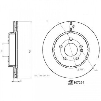 Диск гальмівний (задній) MB E-class (W213)/C-class (W205) 14- SWAG 10107224