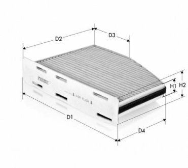 Фільтр салону вугільний Tecneco CK9922C