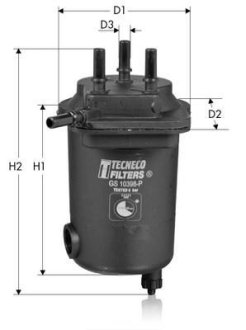 Фільтр паливний (з отвором під датчик) 1.5dCi Nissan Almera 03-, Kubistar 03-, Micra 03-10, Note 06- /Renault Clio 01-, Kangoo 01- Tecneco GS10398P (фото 1)