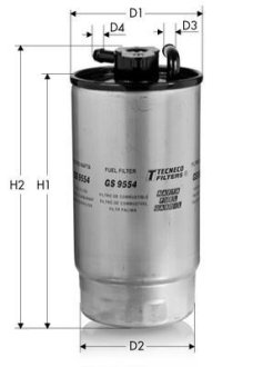 Фільтр паливний BMW 330D/530D 8/98- Tecneco GS9554