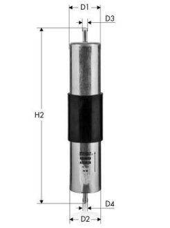 Фільтр паливний Bmw 316i, 318i, 318is, 328i, 530i, 54 Tecneco IN58