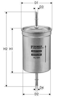 Фільтр паливний Audi A3, A4, TT /Skoda Octavia /VW Bora, Golf IV, T5 Tecneco IN70
