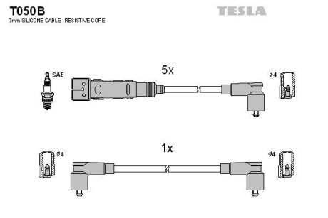 Дроти запалення, набір TESLA T050B