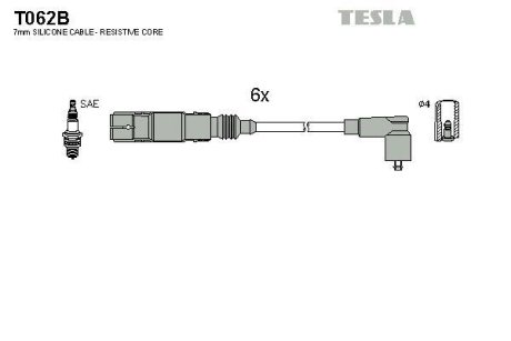 Дроти запалення, набір TESLA T062B