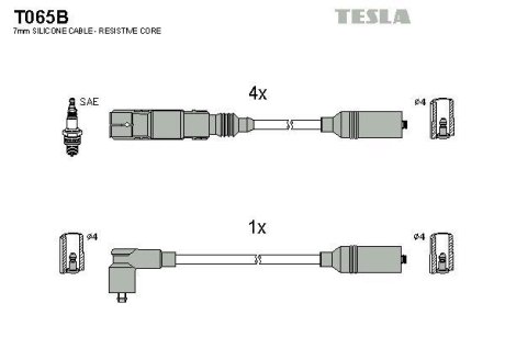 Дроти запалення, набір TESLA T065B