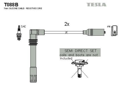 Дроти запалення, набір TESLA T088B