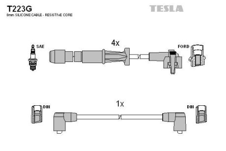 Дроти запалення, набір TESLA T223G