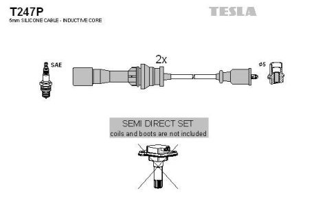 Дроти запалення, набір TESLA T247P