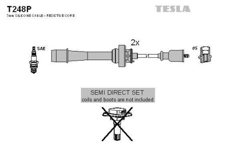 Дроти в/в Mazda 323, Premacy, 99-05 TESLA T248P