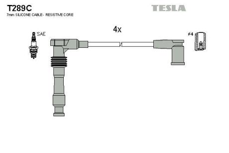 Дроти запалення, набір TESLA T289C