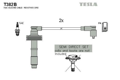 Дроти запалення, набір TESLA T382B