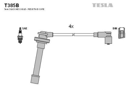 Дроти запалення, набір TESLA T385B