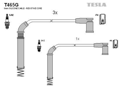 Дроти запалення, набір TESLA T465B