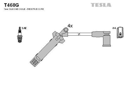 Дроти запалення, набір TESLA T468G