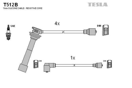 Дроти запалення, набір TESLA T512B