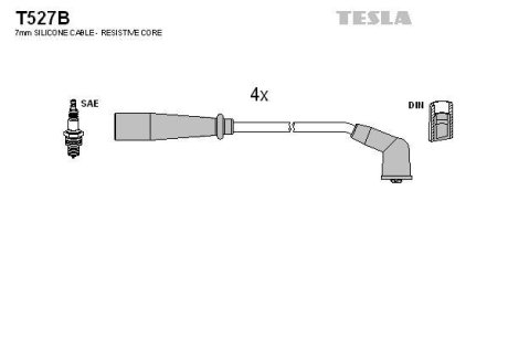 Дроти запалення, набір TESLA T527B